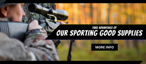 Hunting supplies banner