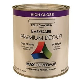 Premium Decor Enamel Paint, White Gloss, Qt.