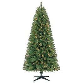 Artificial Pre-Lit Christmas Tree, Crisfield Fir, 300 Clear Lights, 6.5-Ft.
